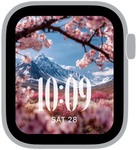 blossom range Apple Watch face preview 1 featuring floral and spring.