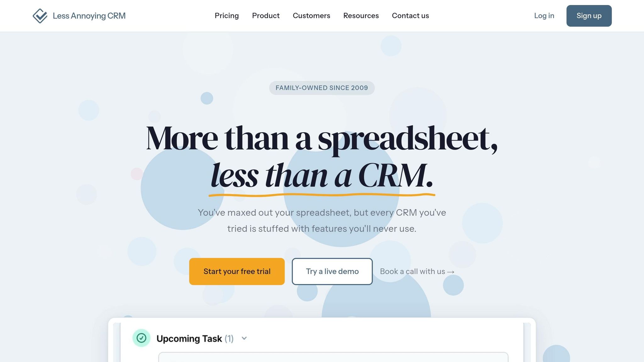 Less Annoying CRM