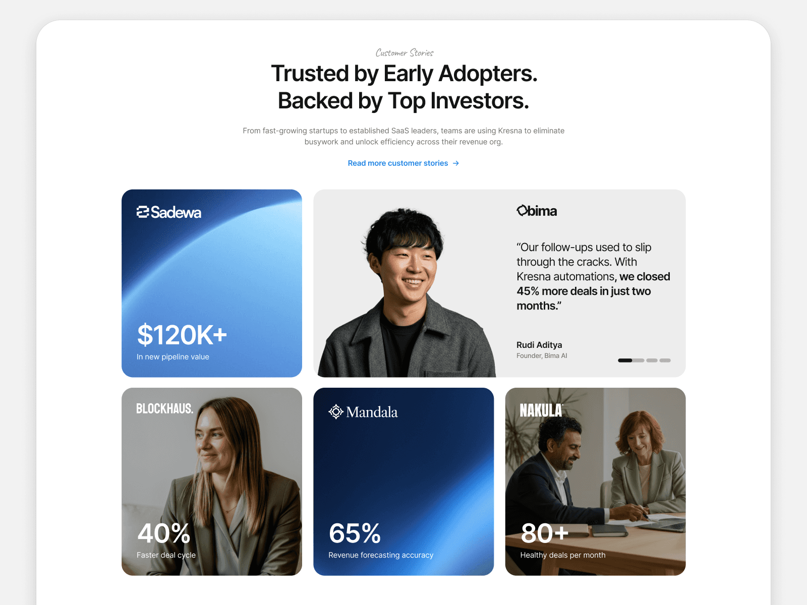 Kresna Framer template bento
