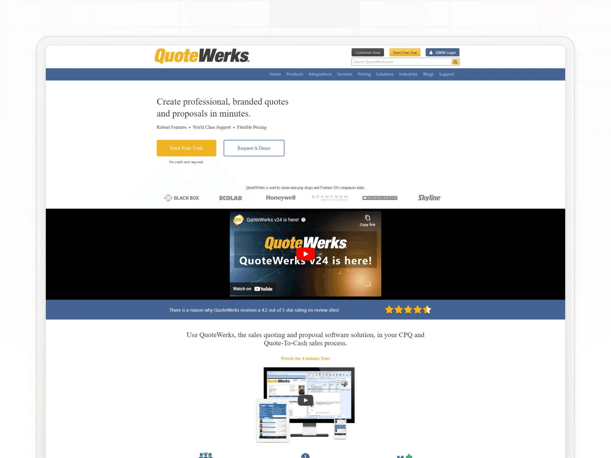 Quotewerks homepage