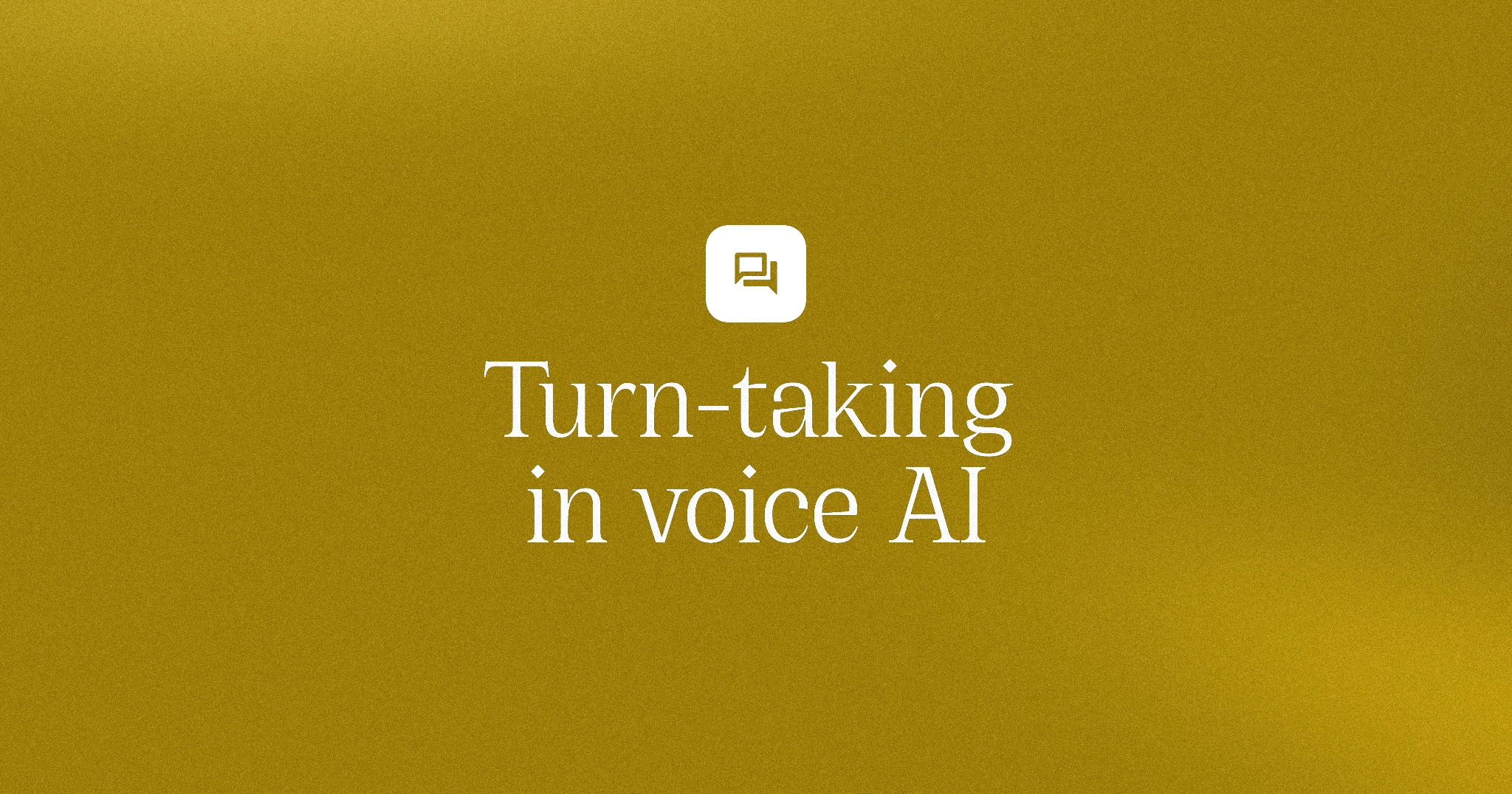 Turn-taking in voice AI