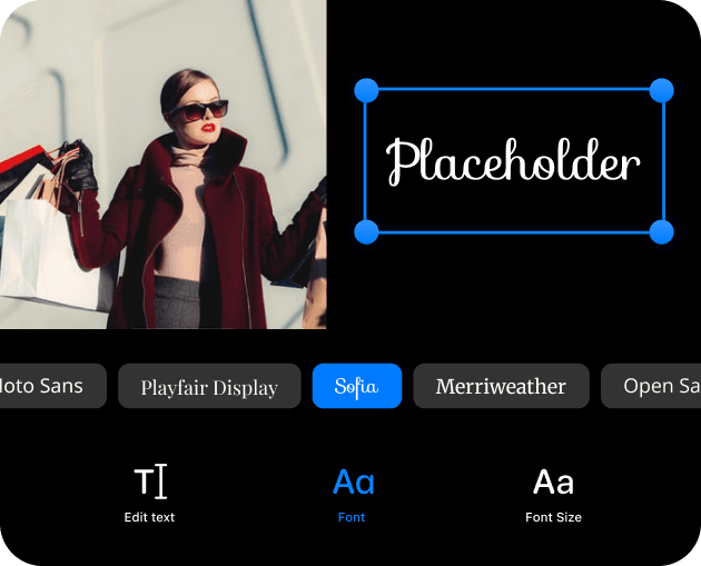 Customize fonts, colors & filters 