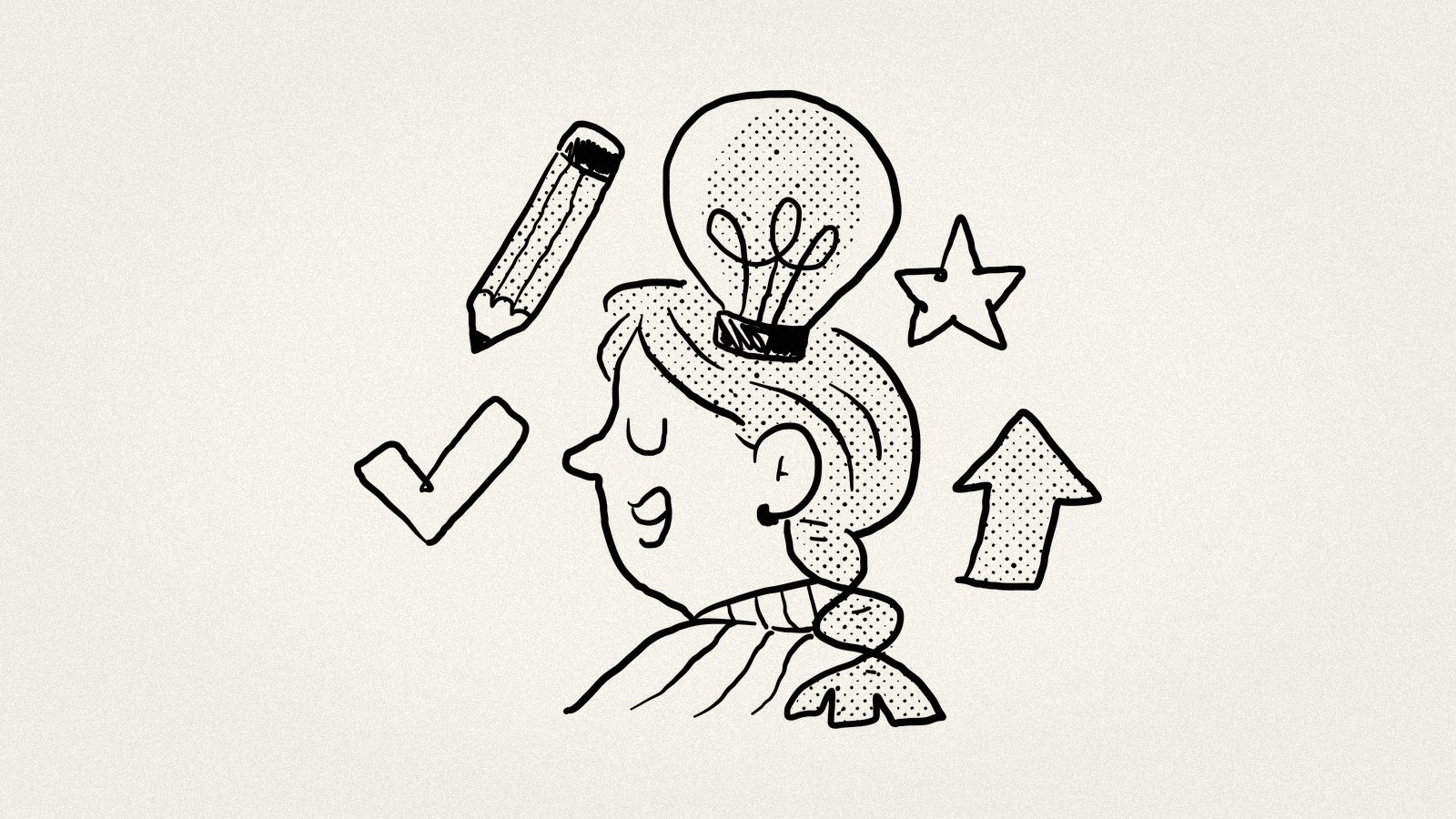 Illustration of woman and lightbulb. Converting win-loss findings into action — from interview data to battlecards, messaging, and product decisions