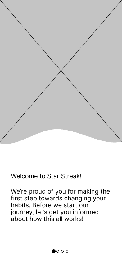 Low-Fidelity Onboarding Screen
