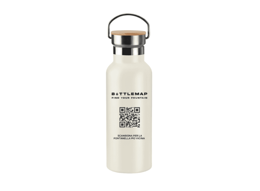 Bottlemap smart bottle tracker in white