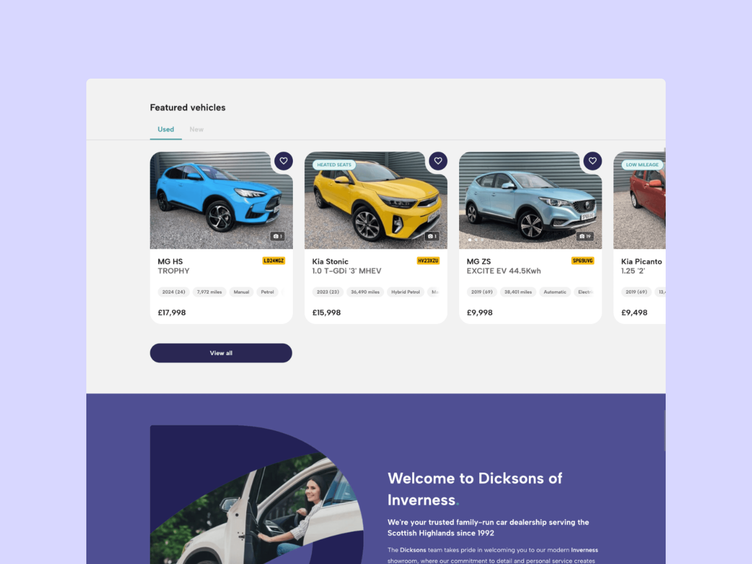 Tablet showing Bloomy UI