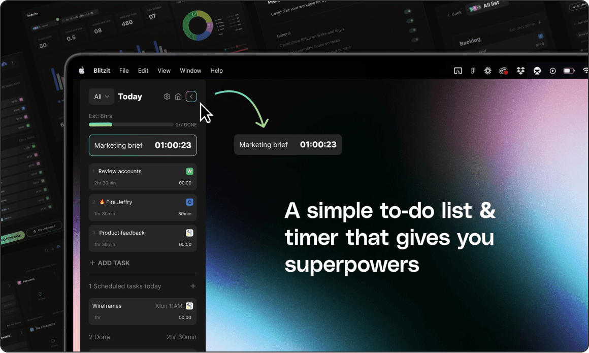 Blitzit app interface