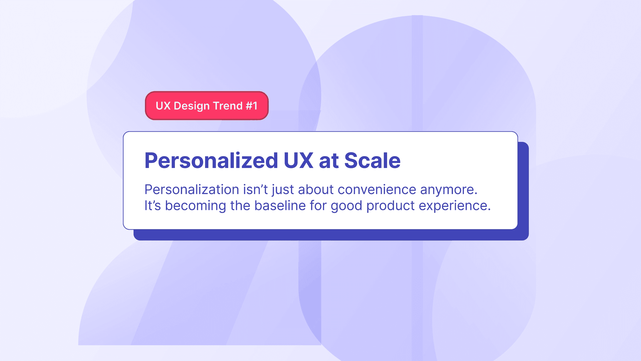 the first trend on the UX Design trends list, highlighting the importance of customized experiences