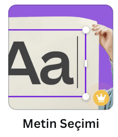 canva metin seçimi