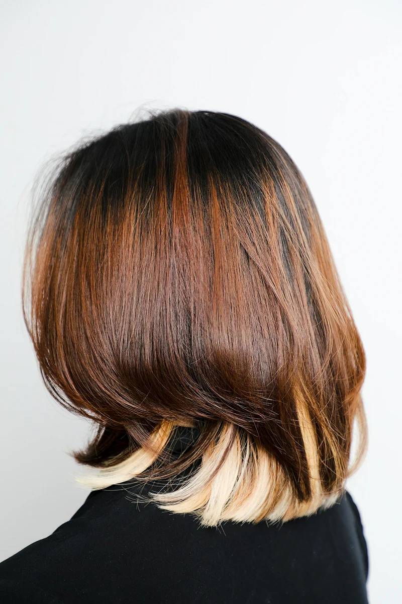 Healthy glossy hair after a repair treatment service