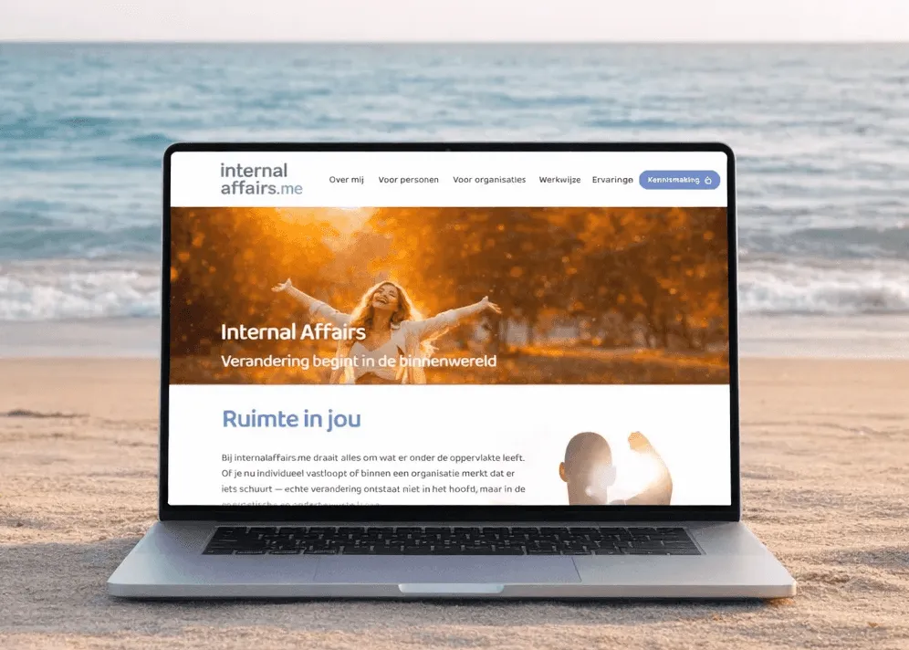 Responsive Onepager webdesign voor zelfstandig professional