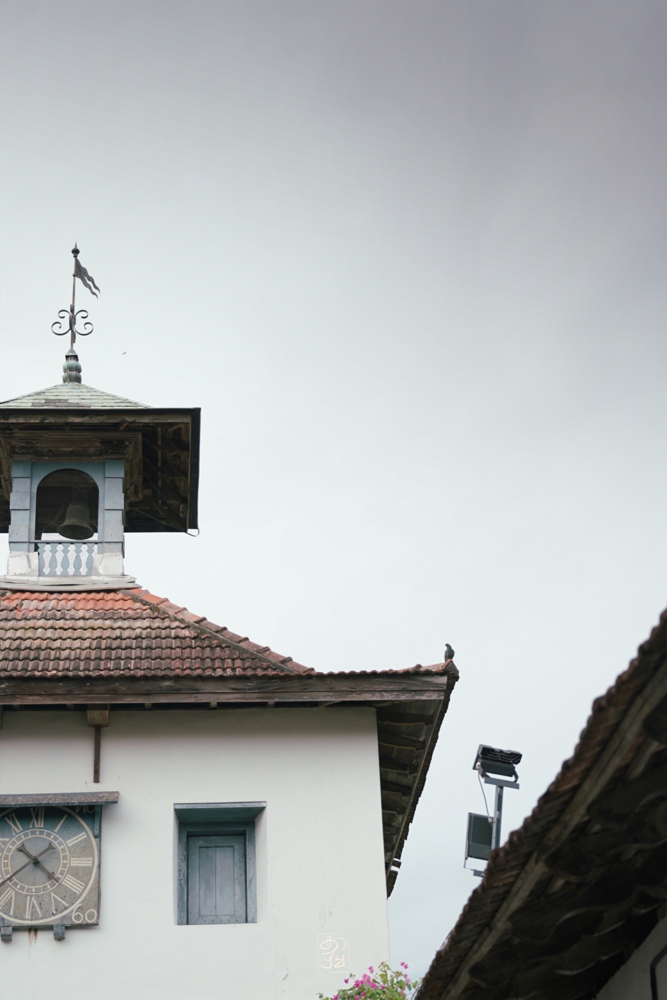The Paradesi Synagogue clock tower rising above Jew Town