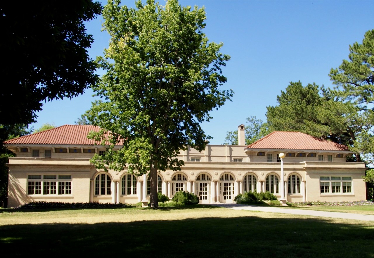Tile-roofed buildings characteristic of the Campus Area neighborhood.