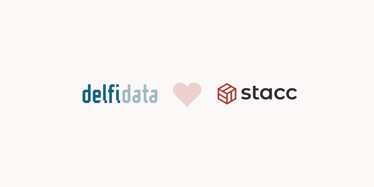 Delfi Data and Stacc logo