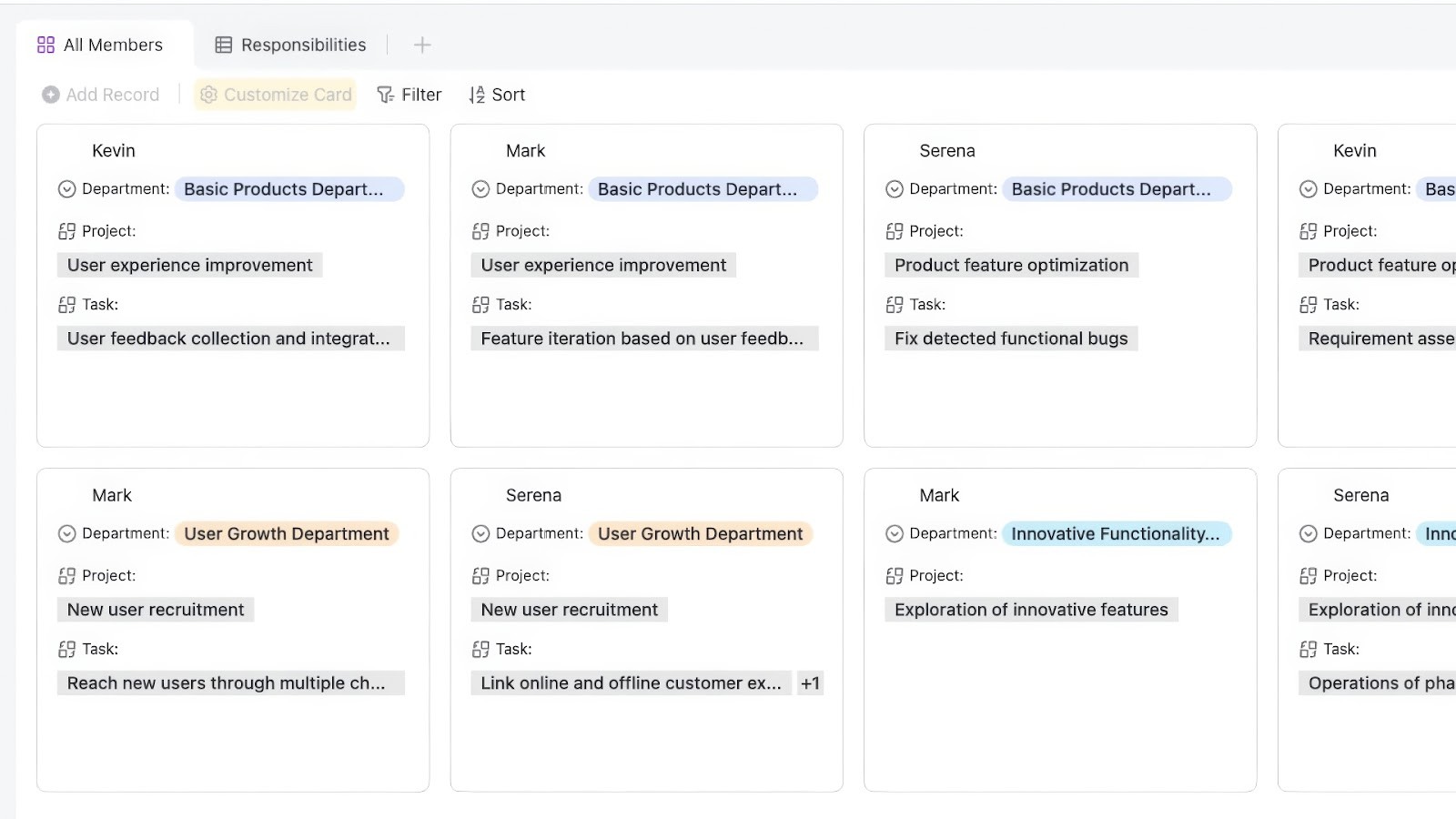 Lark Project Roadmap Gantt Chart template