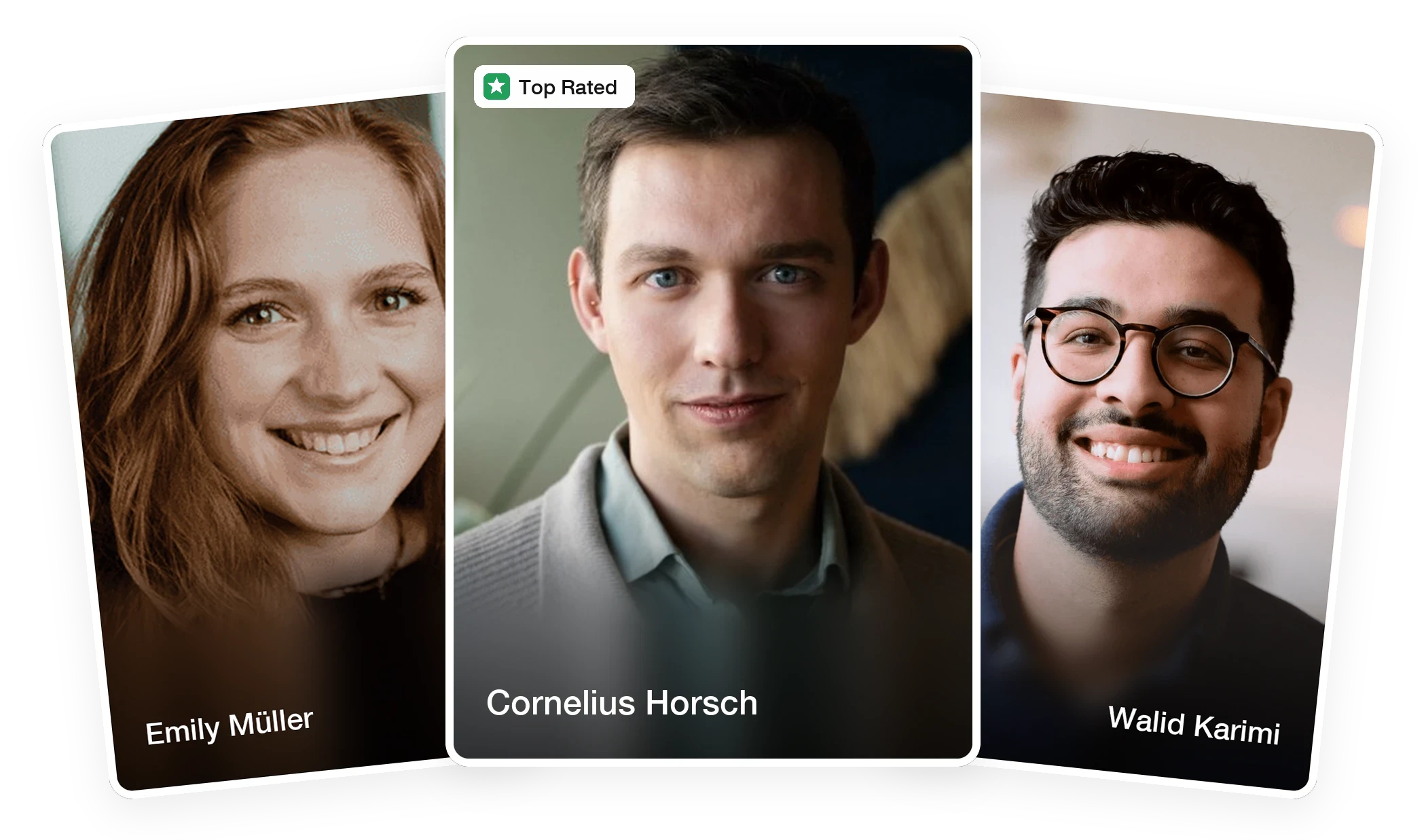 Das Talentspring-Team: Emily Müller, Cornelius Horsch und Walid Karimi
