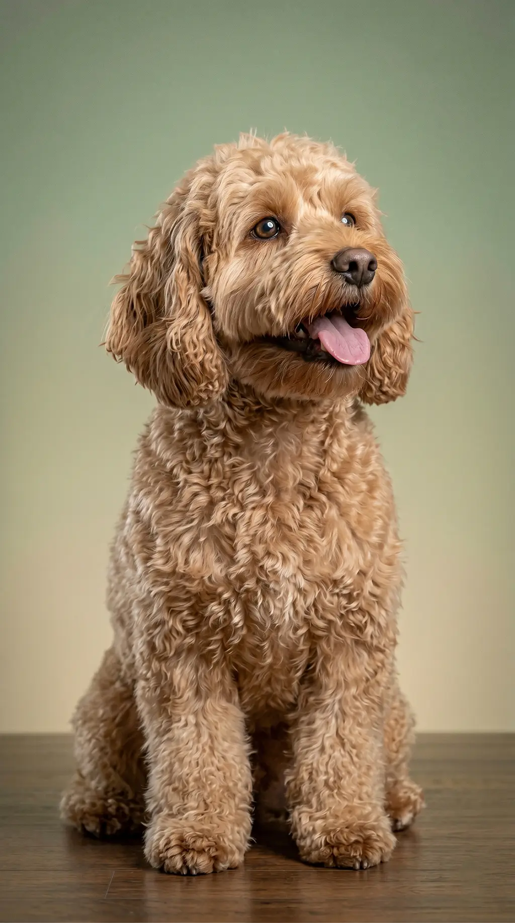 freshly groomed dog with a neat coat, looking clean and well cared for.