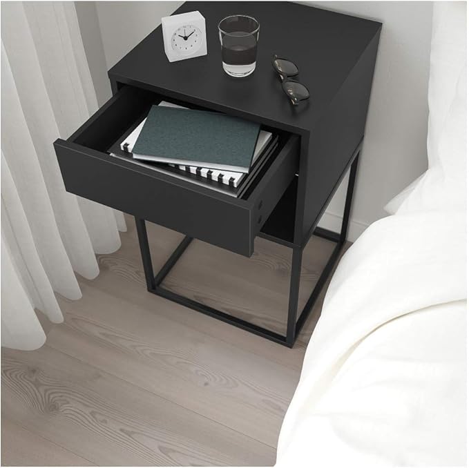 Elegant vikhammer nightstand with ample storage space and a timeless design.