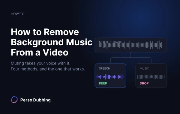 How to Remove Background Music From a Video Without Losing the Dialogue