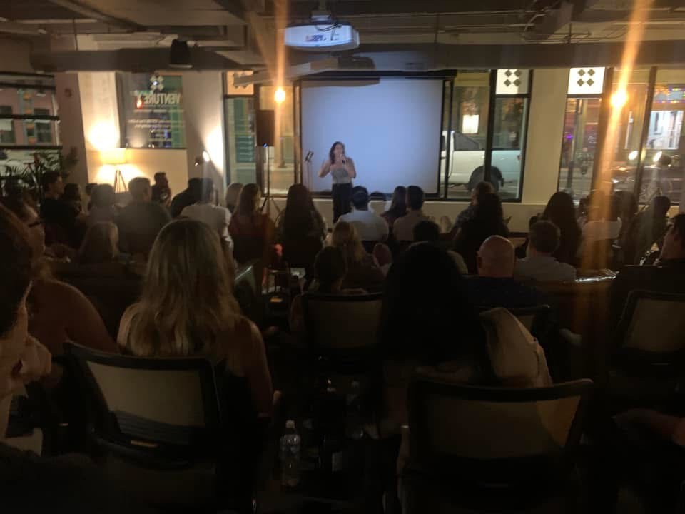Alena Valle performing live at Smile City Comedy