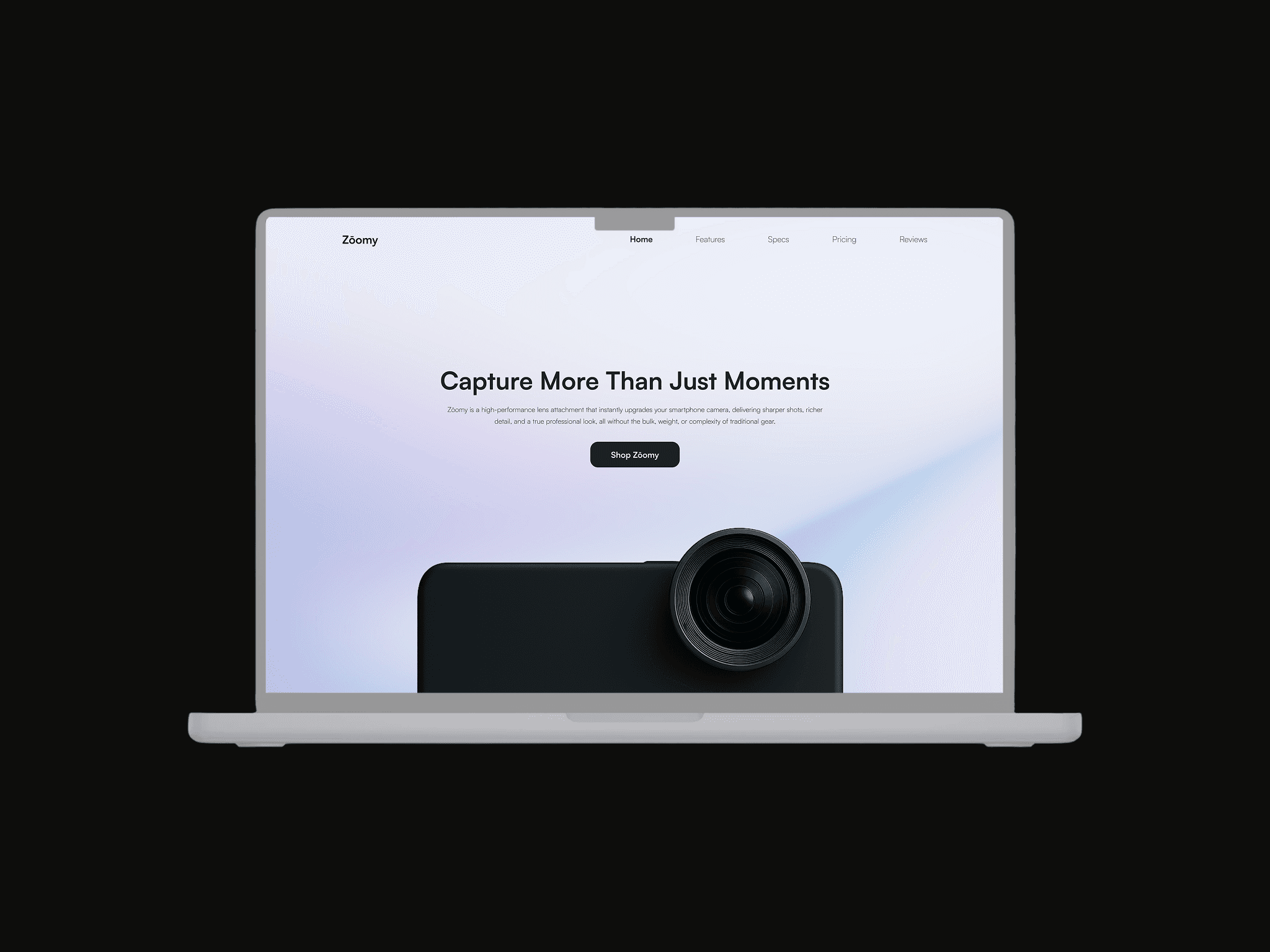 Zoomy web mockup image