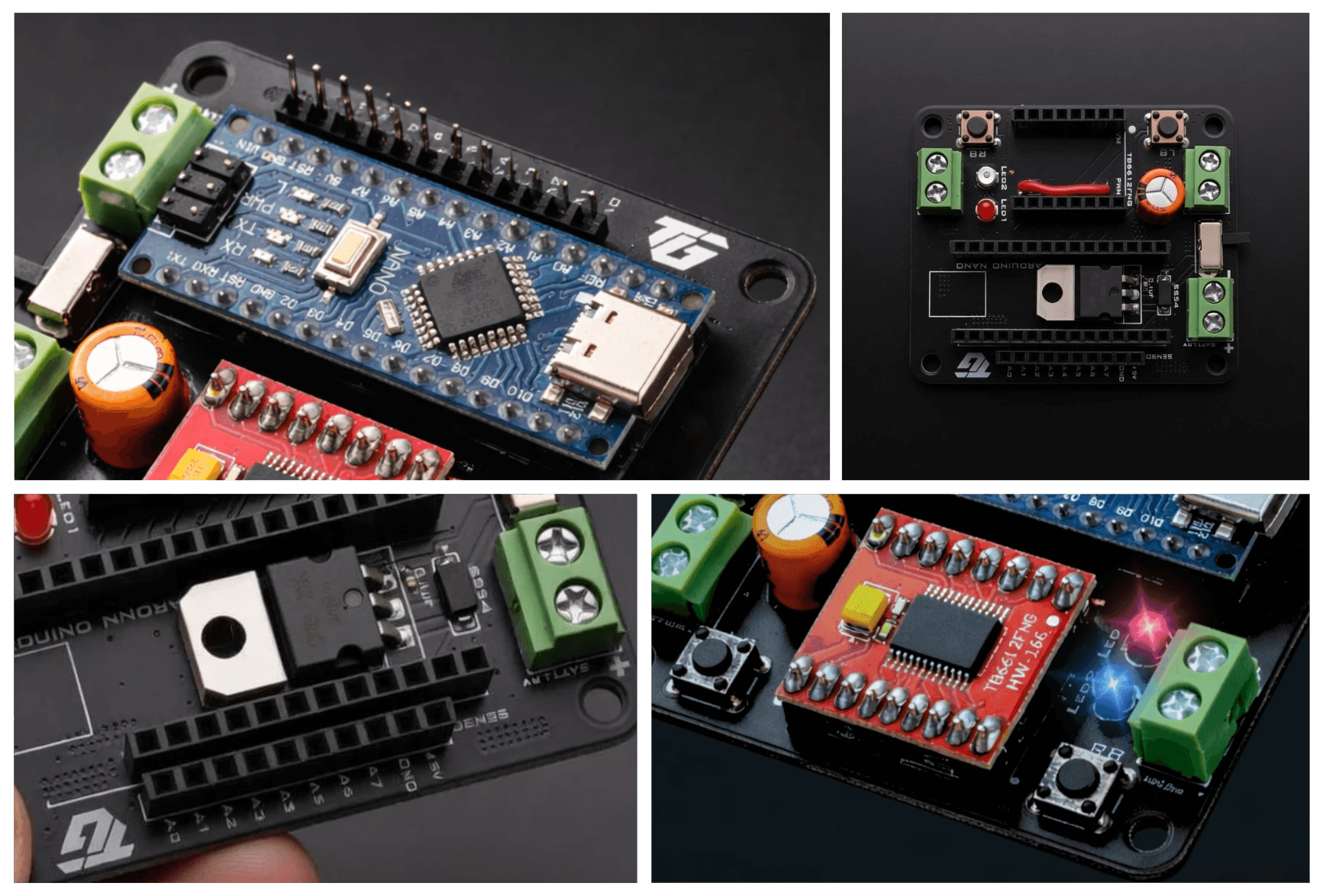 Blueprint 01 PCB multi-angle – robot controller board technical detail TechGeeks