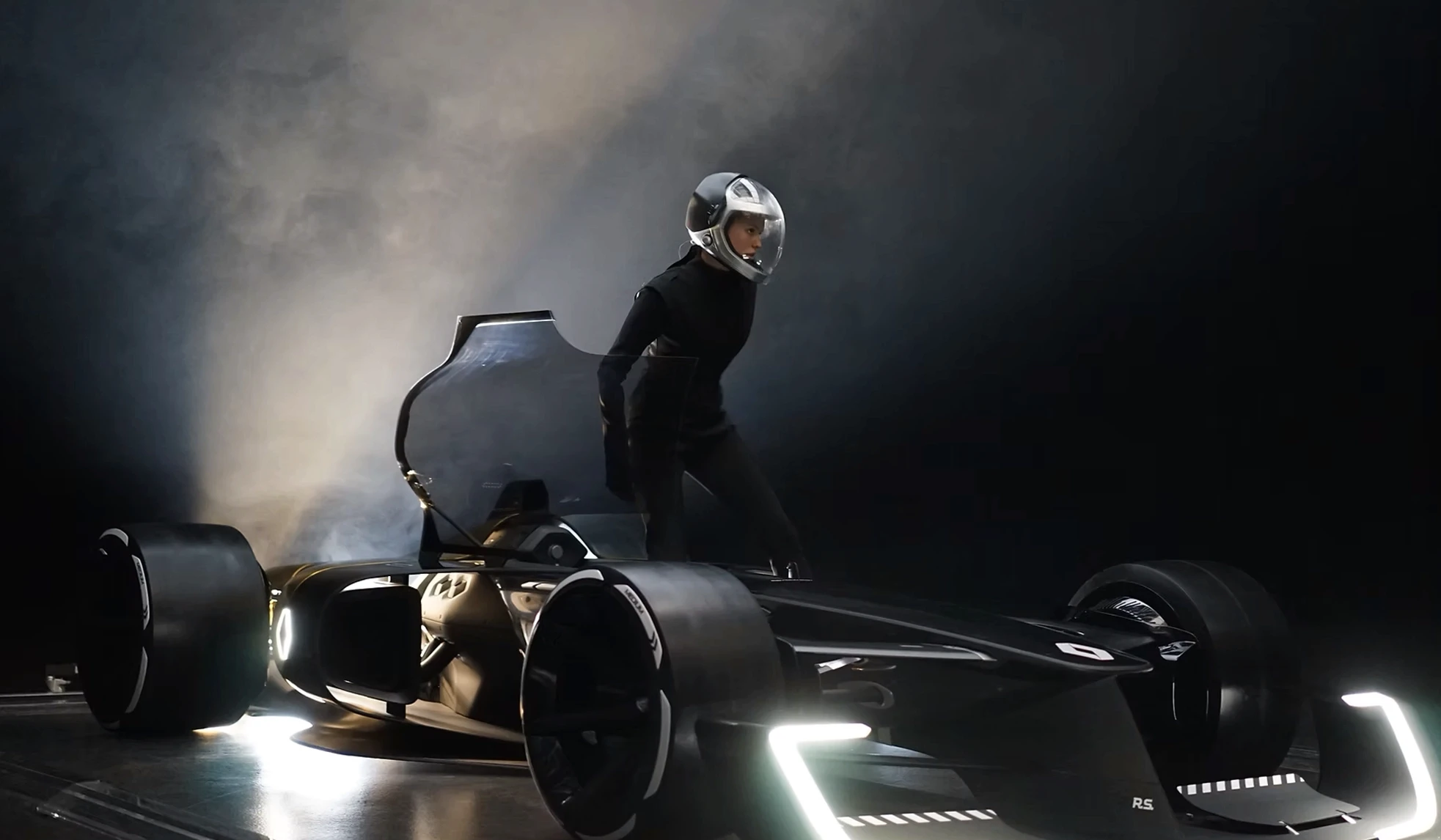 R.S. Vision final pilot exiting car