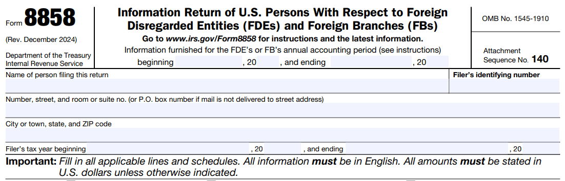 Overview of foreign disregarded entity reporting requirements and international tax compliance