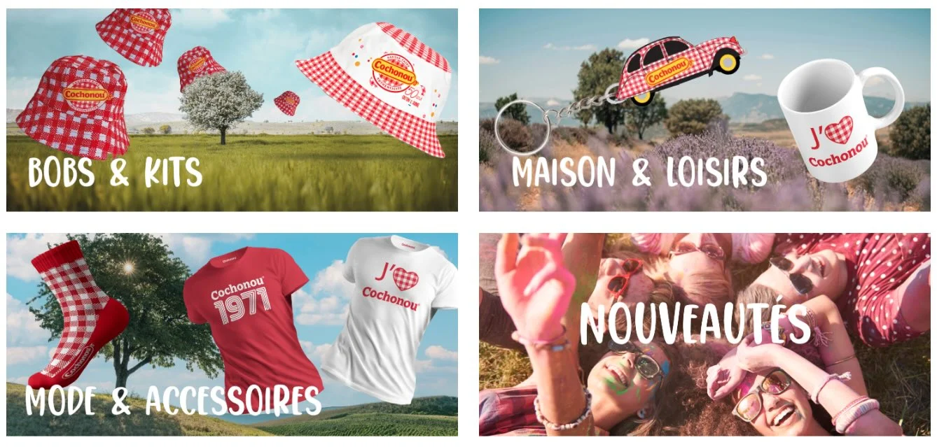 Exemple de merchandising de marque