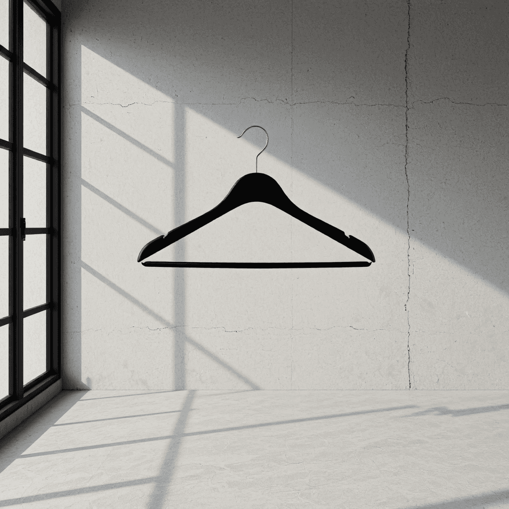 product photography of a clothes hanger