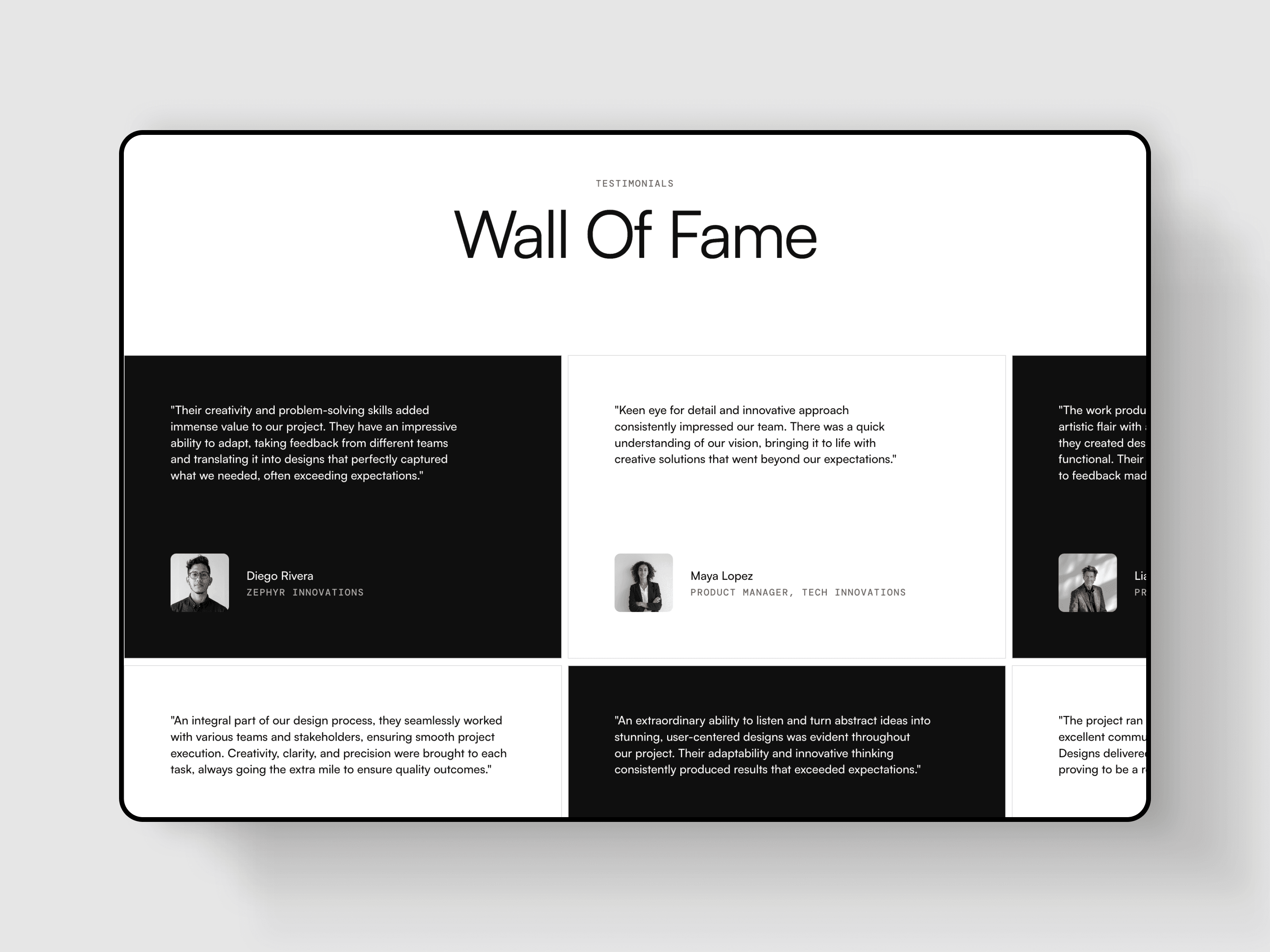 Tarafolio Framer template