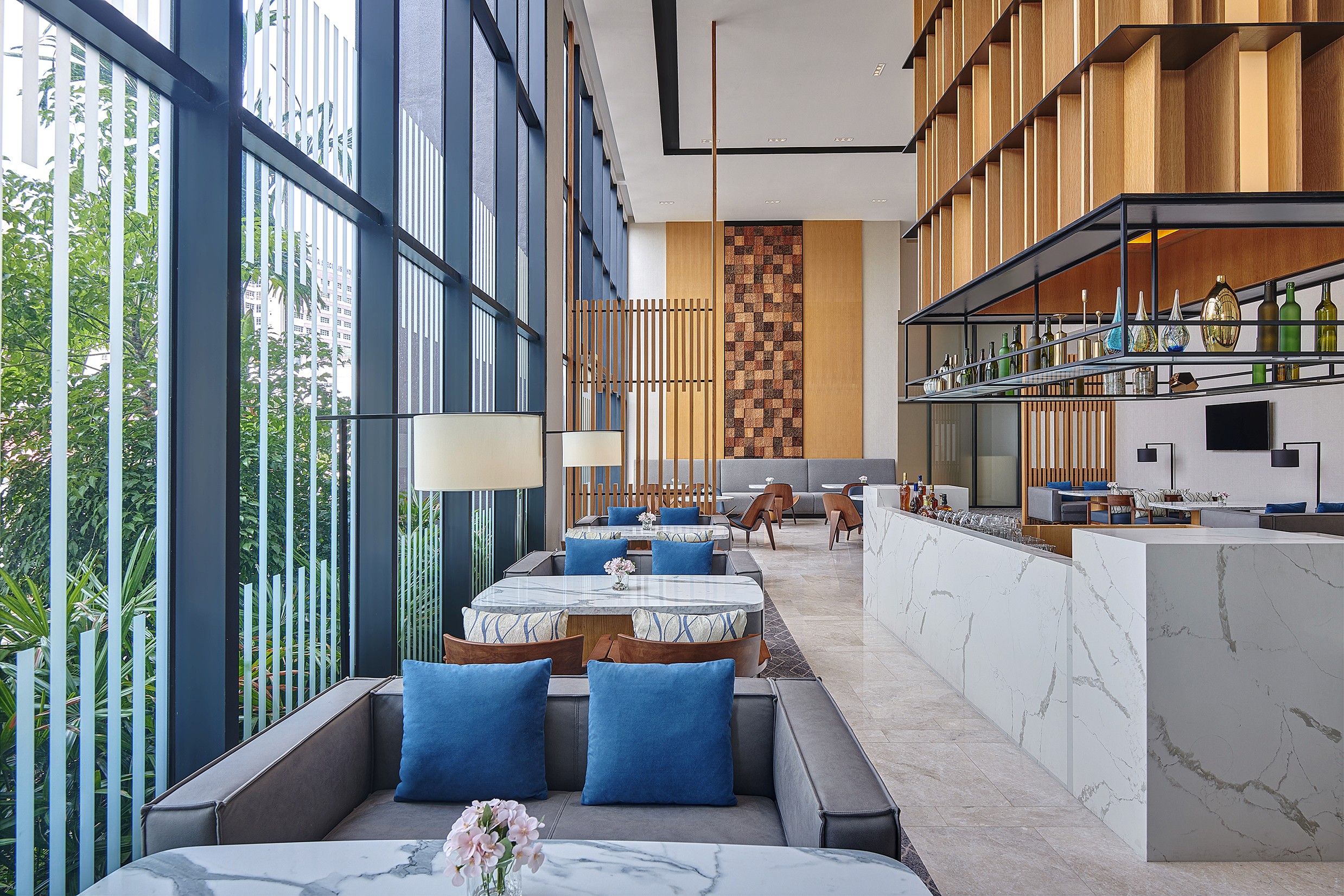 Interior view of Courtyard by Marriott & Apple 99 Suites project by Asima Architects