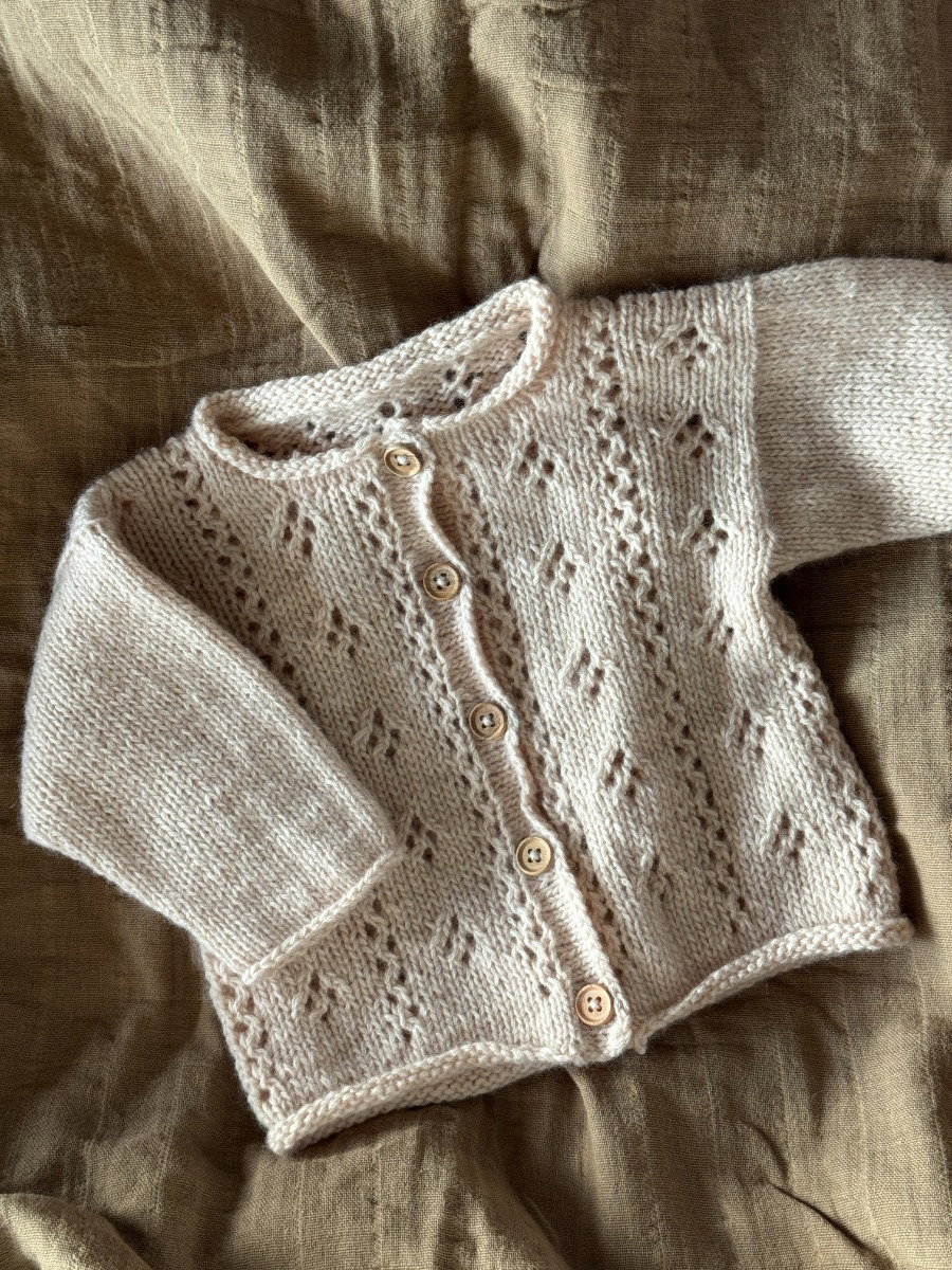 Pointelle Cardigan Baby knitting pattern by WeLoveKnitters