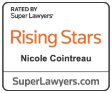 Award for Nicole Cointreau from Super Lawyers for Rising Stars