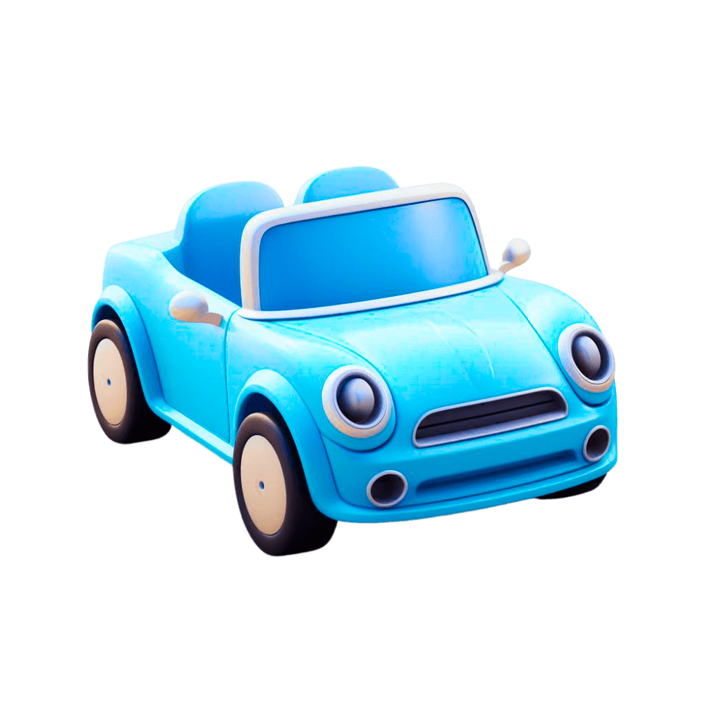 A Blue 3D Car Icon