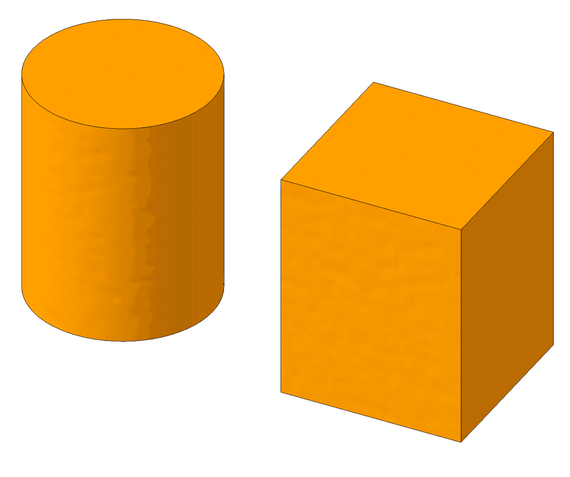 Orange-tiled plastic from the cuboid family is replaced by the existing orange plastic.