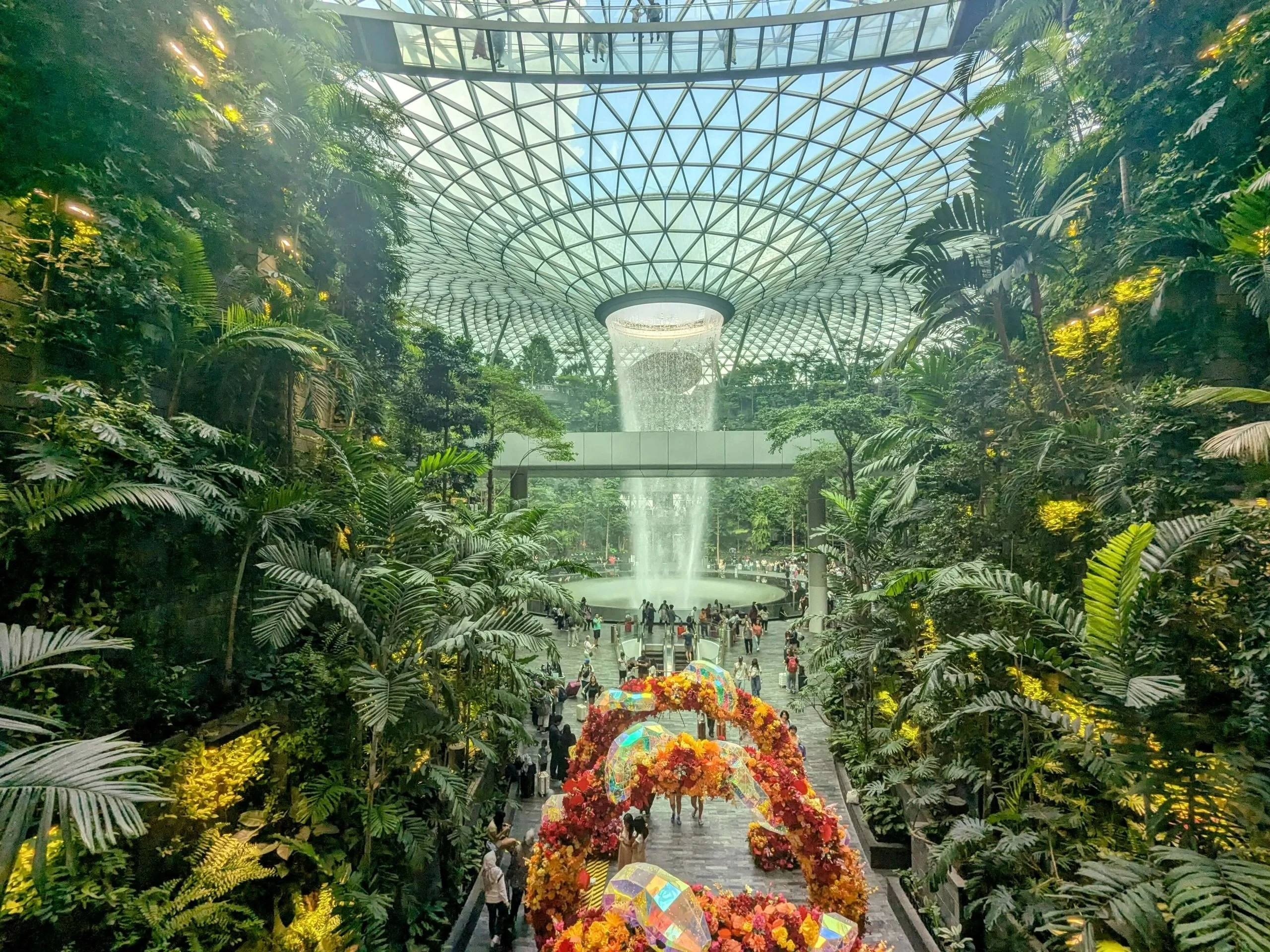 Jewel waterfall indoor forestJewel waterfall indoor forest