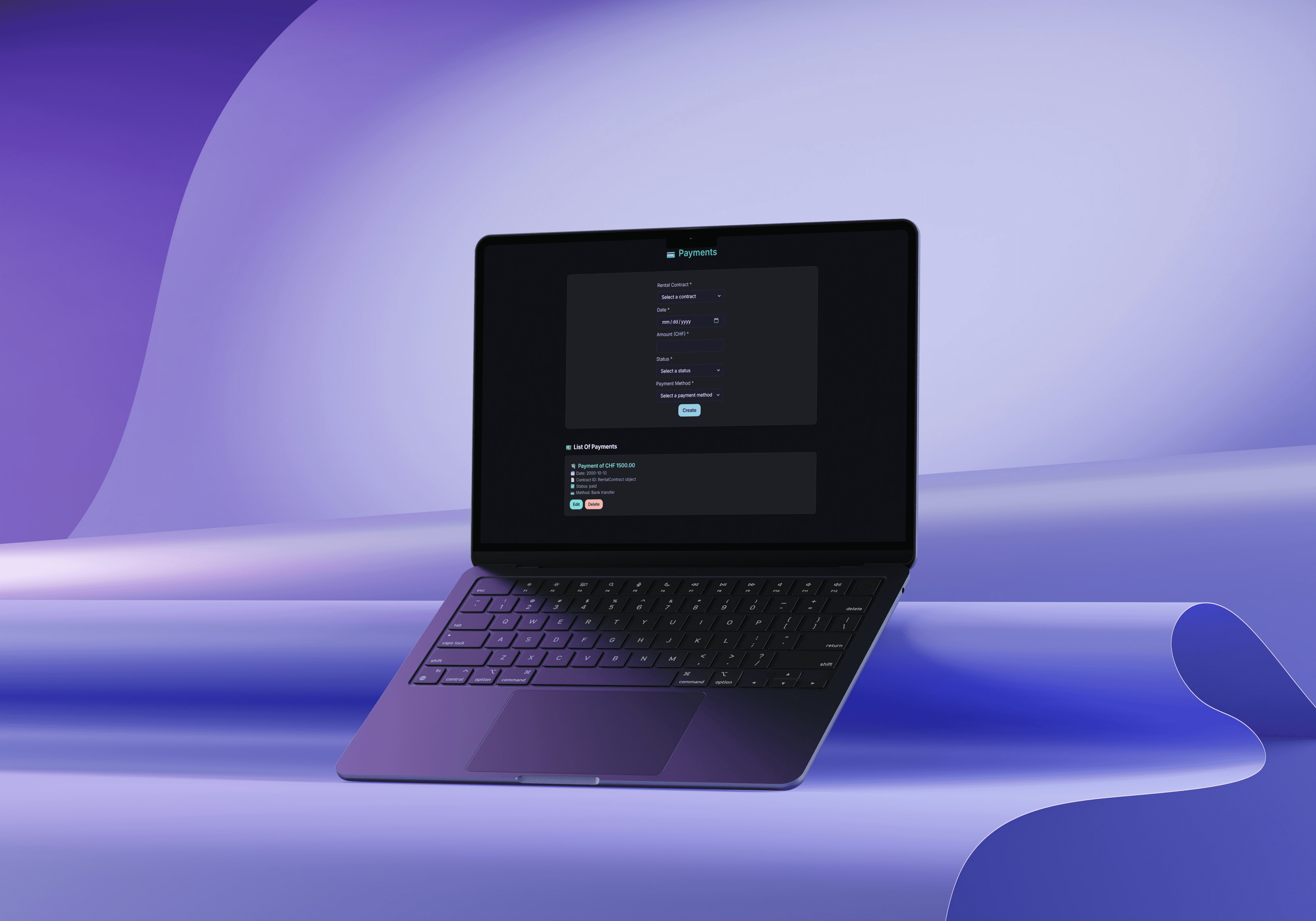 PropertyManager on a laptop