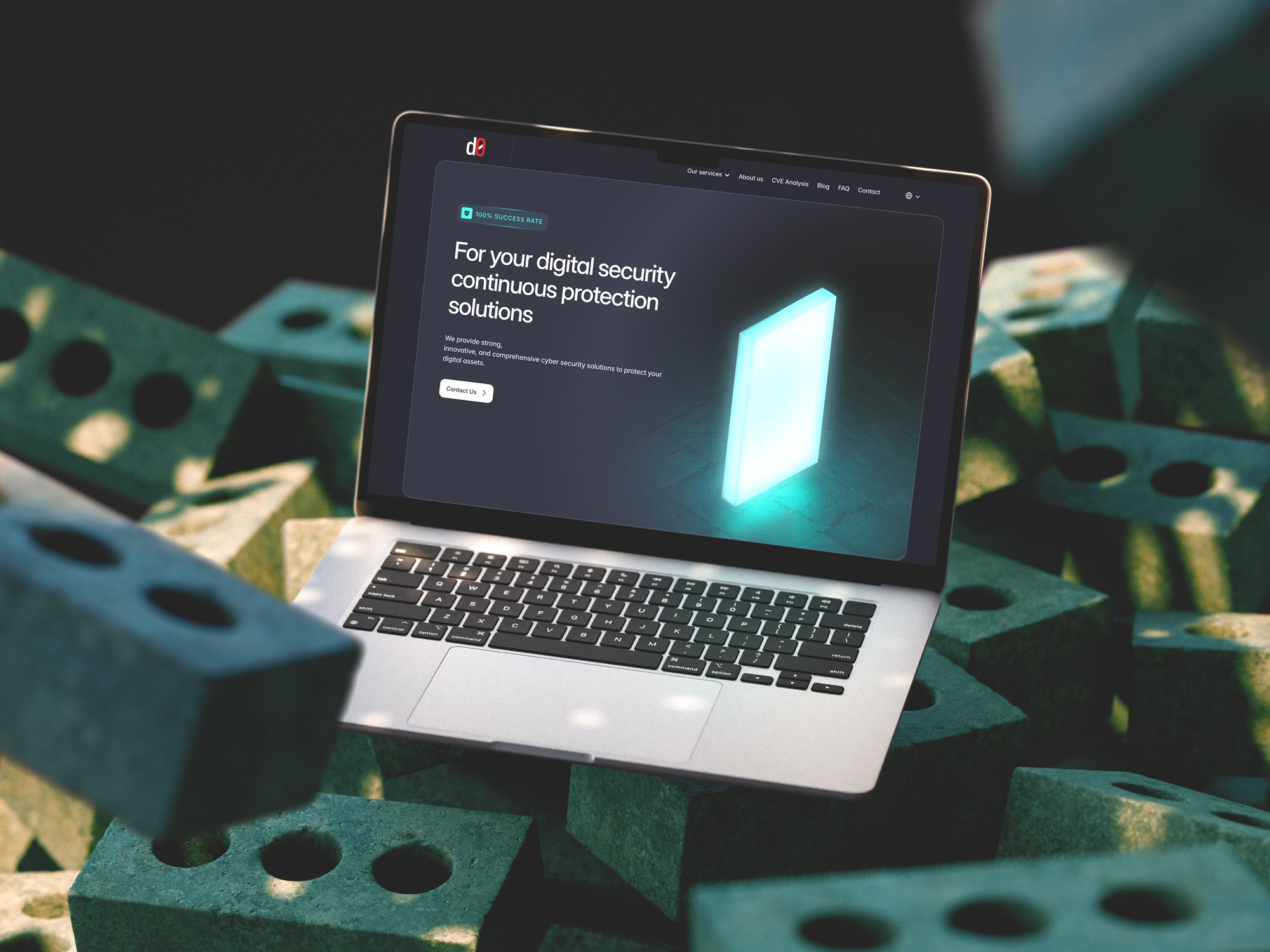 Homepage design of Defendzero showcasing red team simulations with shield icon and clean white interface”