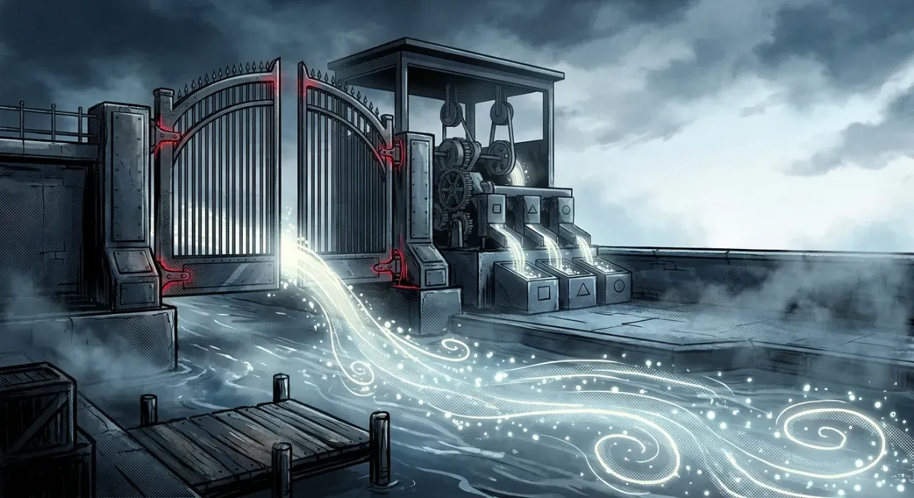 Whimsical gateway flows in digital scene by RockN' Socials, Digital Marketing Agency.