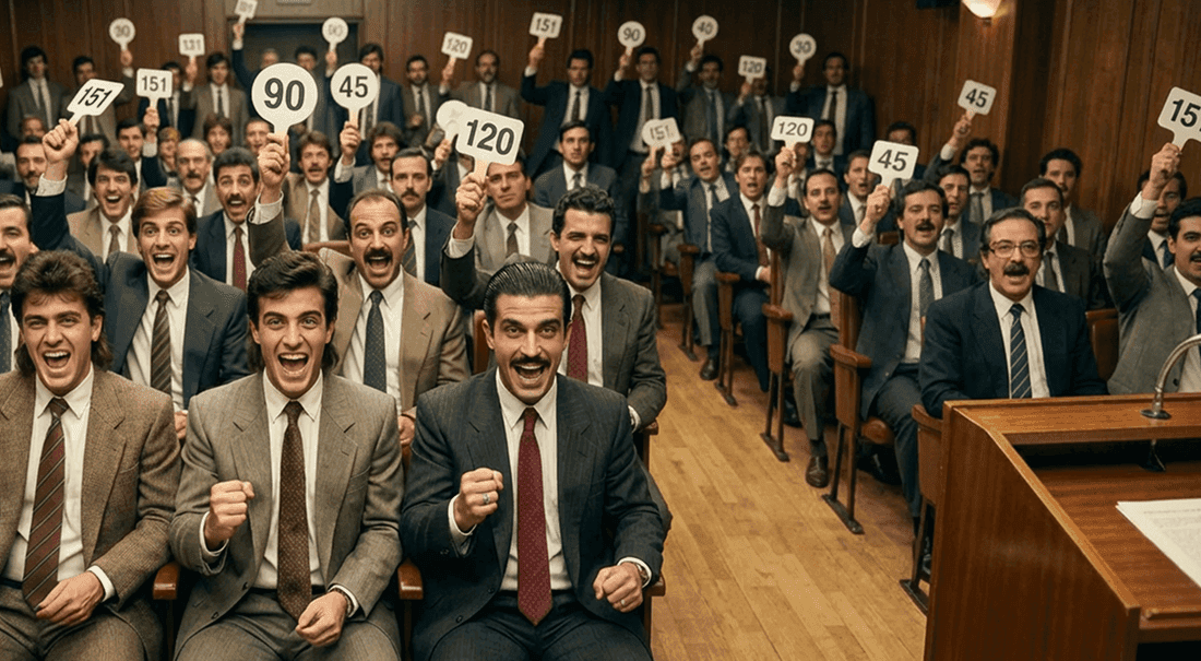 A digital calendar interface in month view for April 2025, showing color-coded events like team standups, design work, lunch meetings, and client calls. The UI includes navigation controls, a “Month view” dropdown, and an “Add event” button. Events span multiple days and appear clearly organized for time management and productivity.