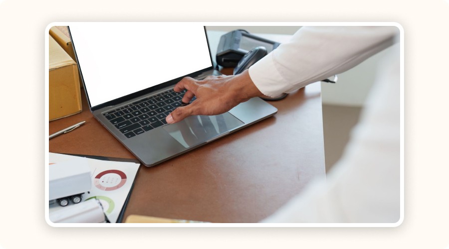 Entrepreneur managing an online store