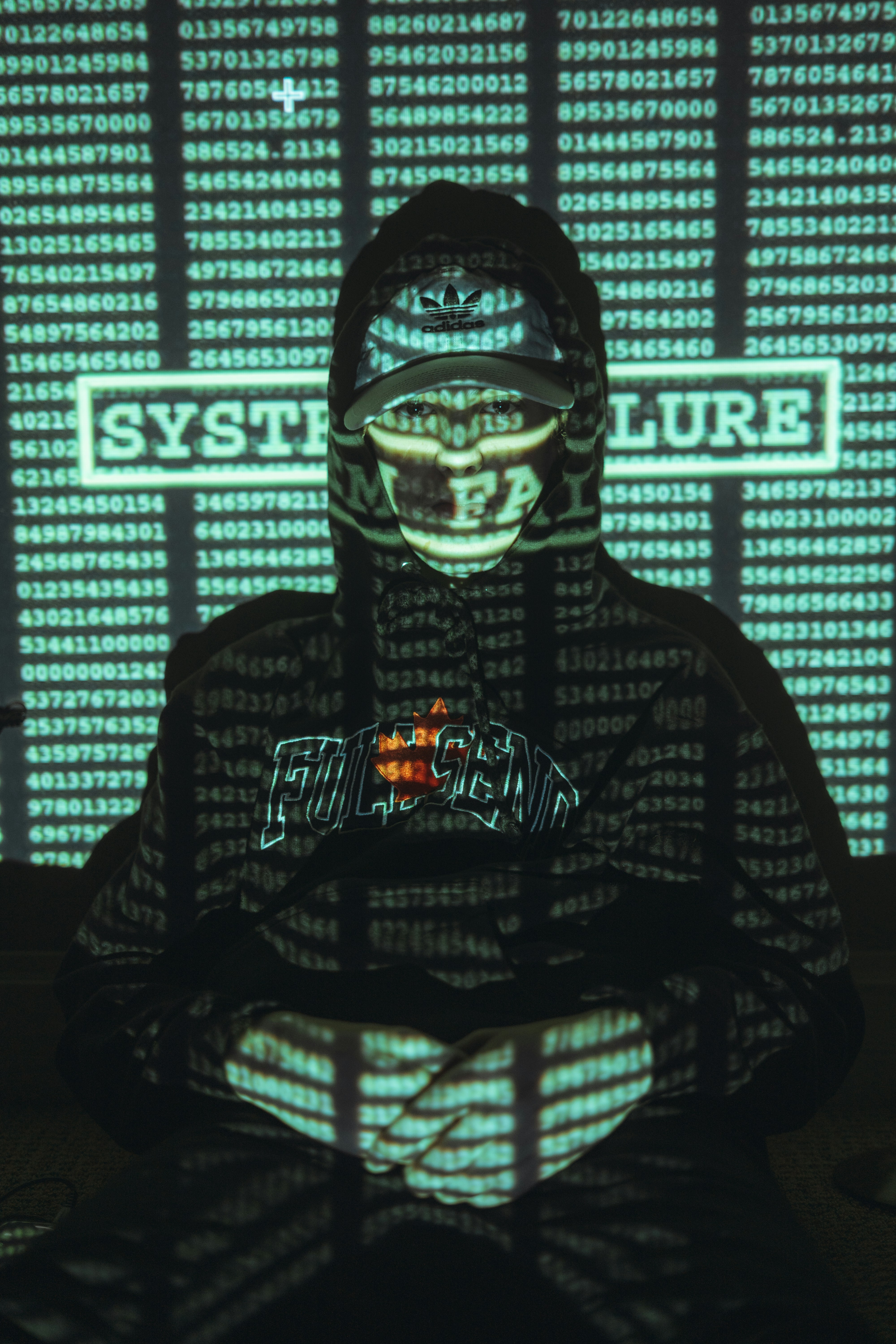 man in black and white hoodie