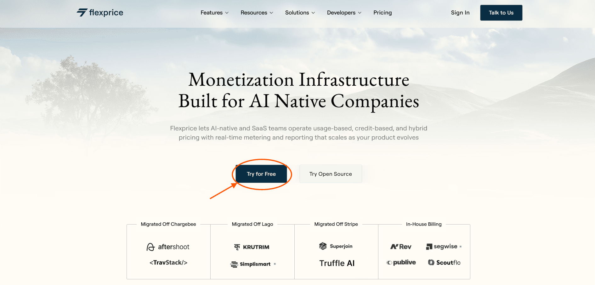 Flexprice home page