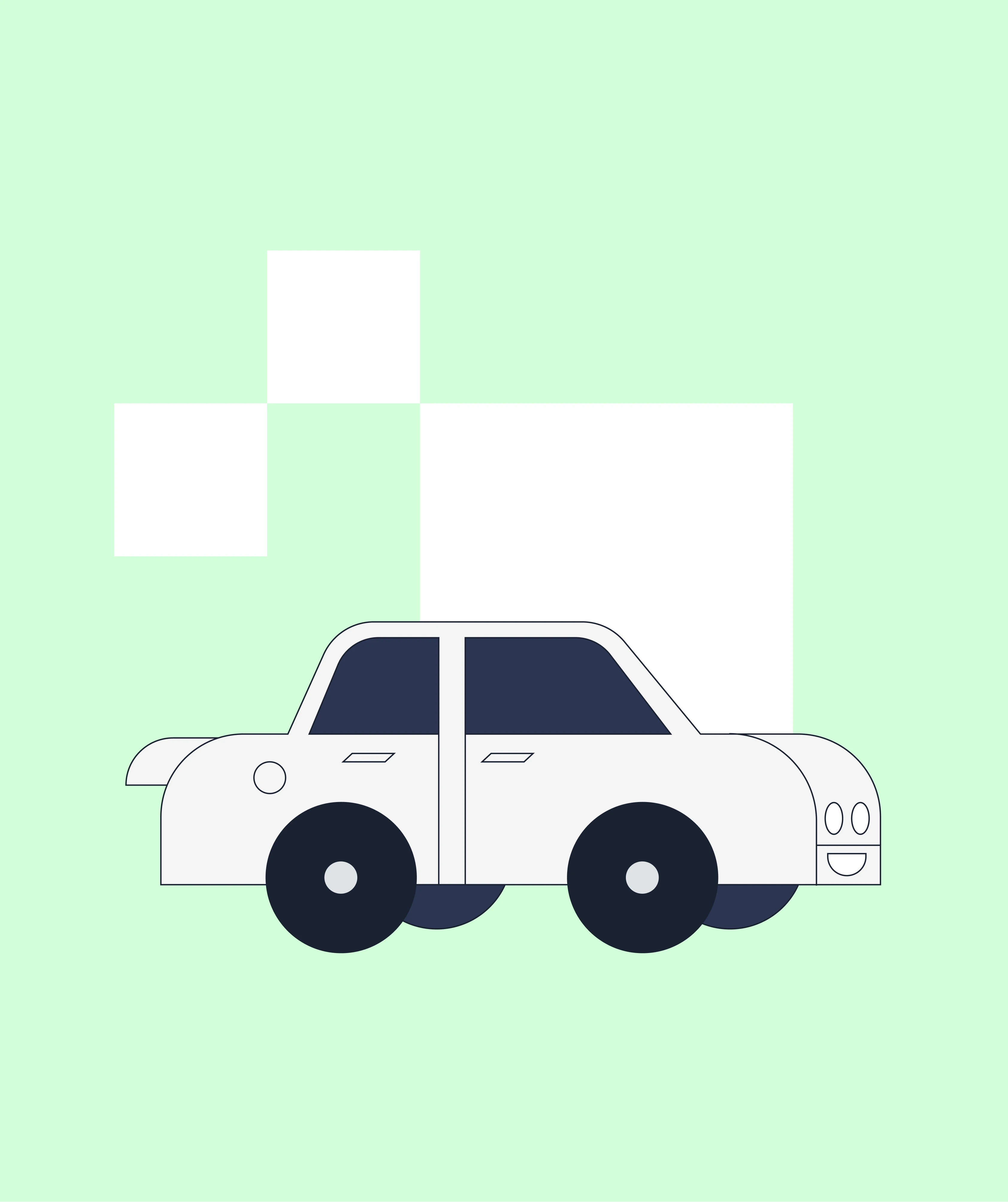 Ilustración de un vehículo blanco representativo de los usuarios de parqueaderos inteligentes Zona P.