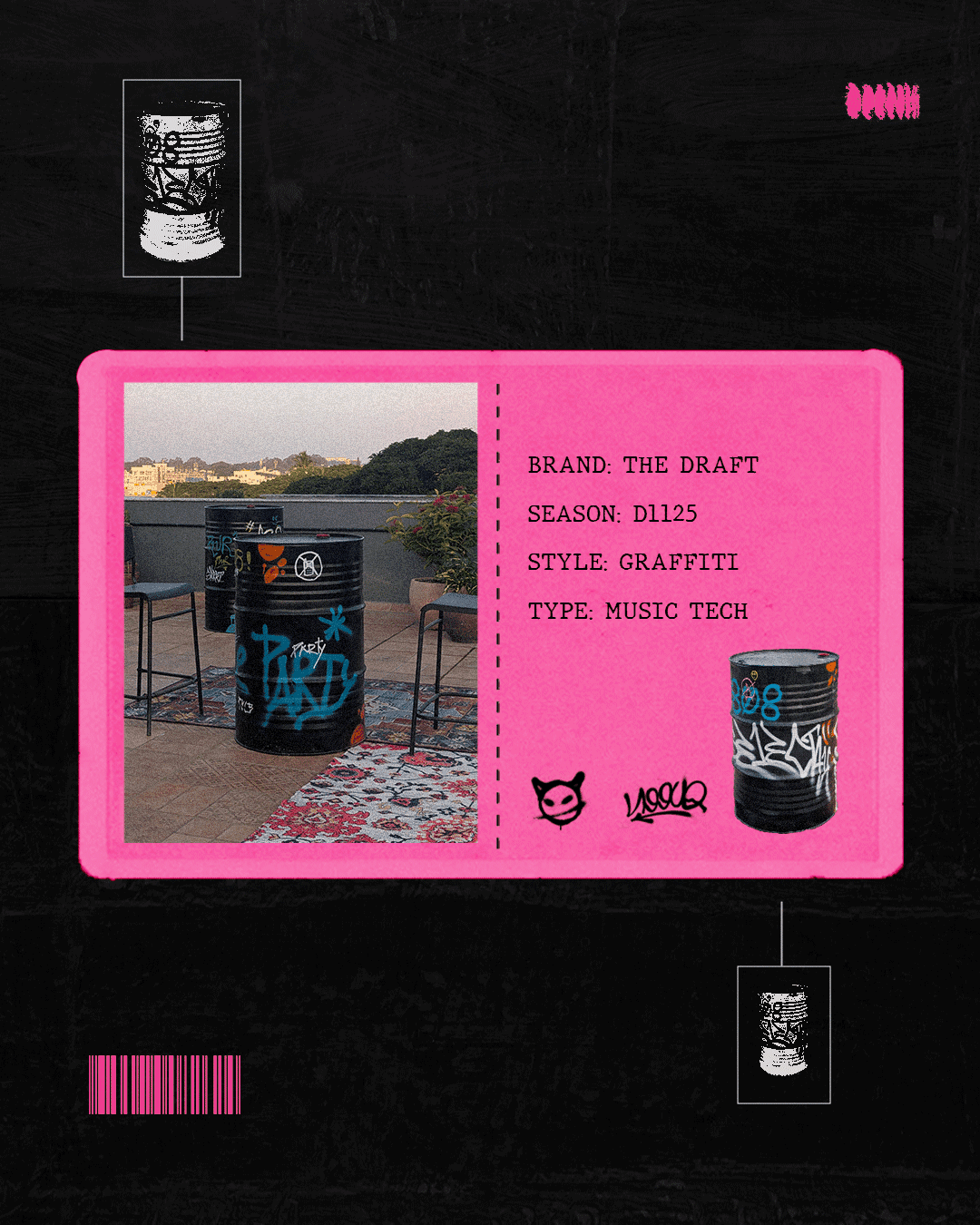 a curated design card for team visueleyez