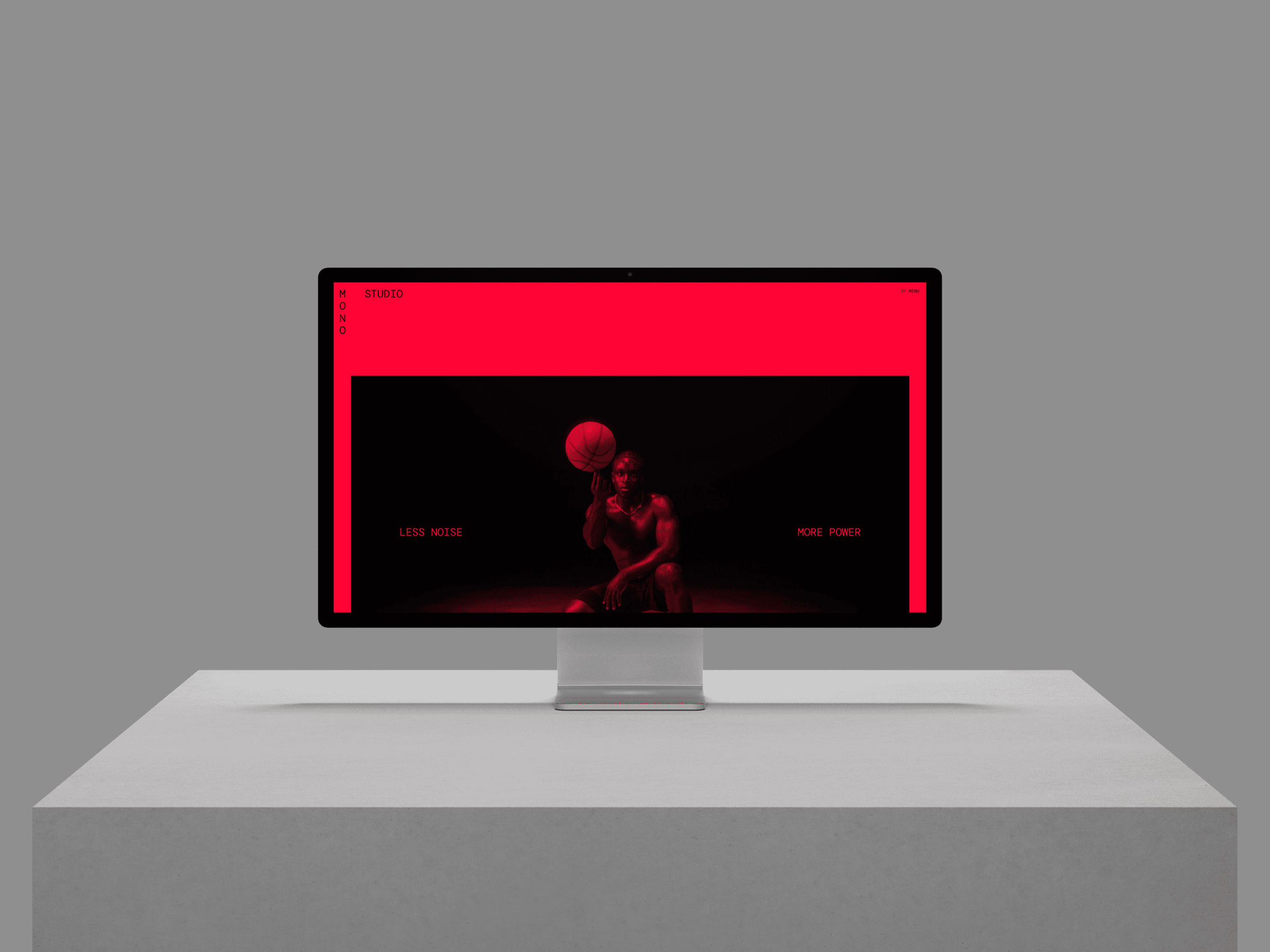 Swiss Mono Template Mockup: Desktop View