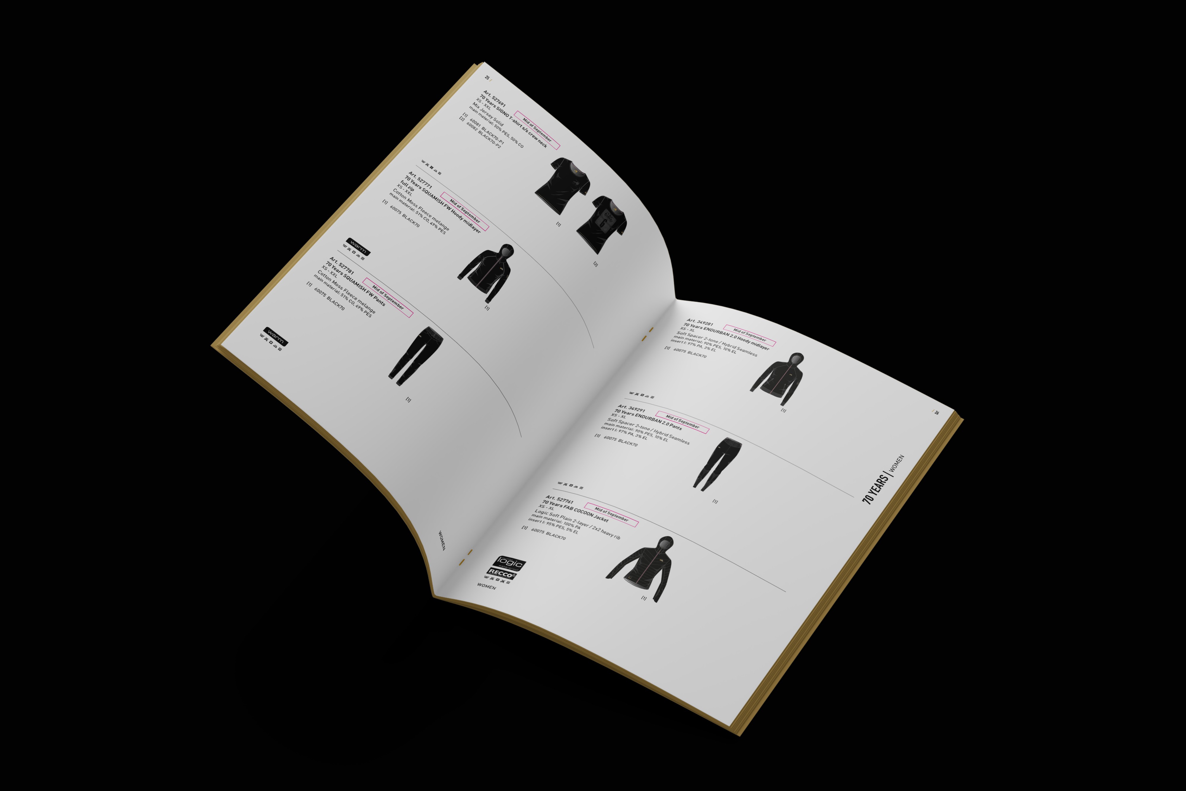 Art Direction und Editorial Design für das Odlo Lookbook – reduziertes Layout und fotografische Klarheit