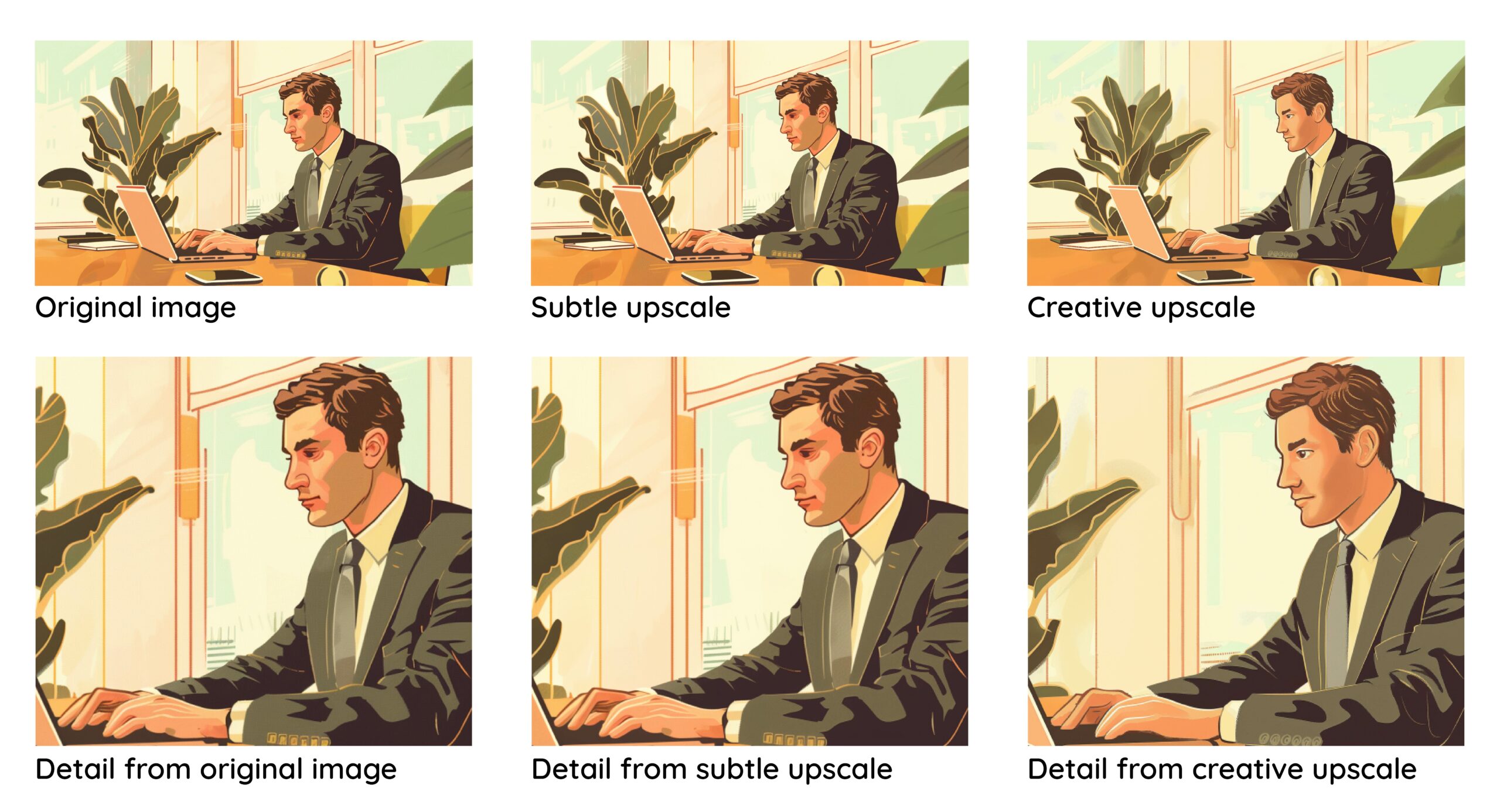 Upscale grid