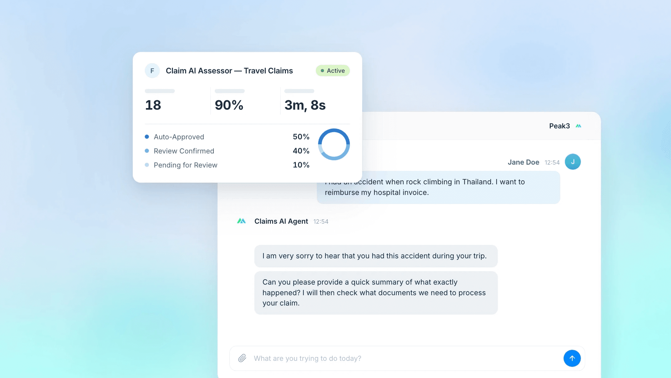Abstract gradient background in soft blue and green hues, creating a smooth and calming aesthetic.
